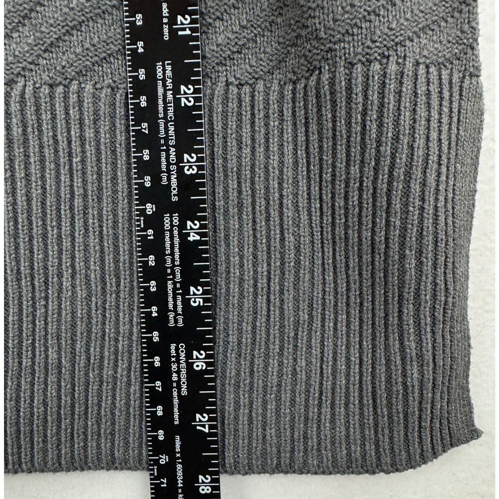 Style‎ & Co Sweater Womens Medium Gray Cowl Mock Neck Ribbed Side Slit Tunic - Picture 7 of 9